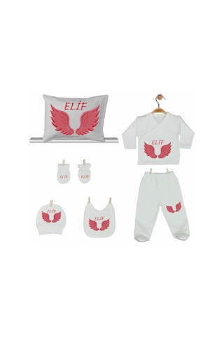 Pia Baby Gl 2205 İsme Özel Yastık Zıbın Set Krem