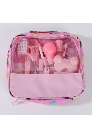 Yaozixa Bebek Bakımı 13 Parça Seti - Burun Emici, Tırnak Kırıcı Ve Temizlik Araçları - Güvenli, Hafif Ve Konforlu Pembe Paket