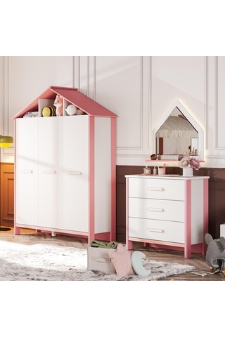 Meltem Kids Cozy Pembe Çocuk Odası Şifonyer