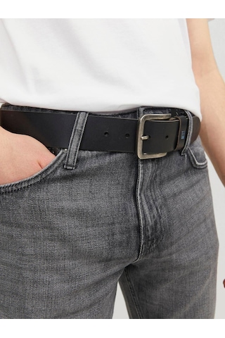 Jack & Jones Jacflag Leather Belt 4 Cm Noos Erkek Kemer-29718 Siyah