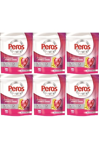 Peros Pratik Matik Çamaşır Deterjanı Kapsülü - Tableti 26 Adet Renkliler X 6 Adet Set