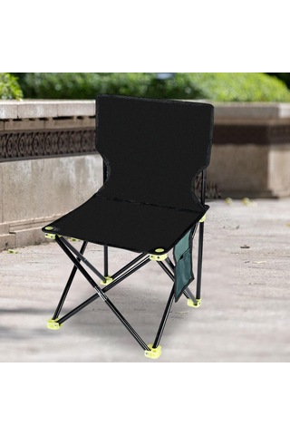 Dolıty Katlanır Kamp Sandalyesi Dış Mekan Sırt Siyah-ve-m Siyah Ve M Çok Renkli