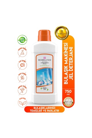 Doğal Biyomoleküler Jel Bulaşık Makinesi Deterjanı 750 Ml