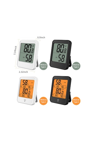 Xindoker Ev İçi Dijital Sicaklık Ve Nem Ölçer Mc40 Beyaz - Profesyonel Sensör, Kolay Okuma Ekranı, 3 Yükleme Şekli, Konfor Durumu İkonu