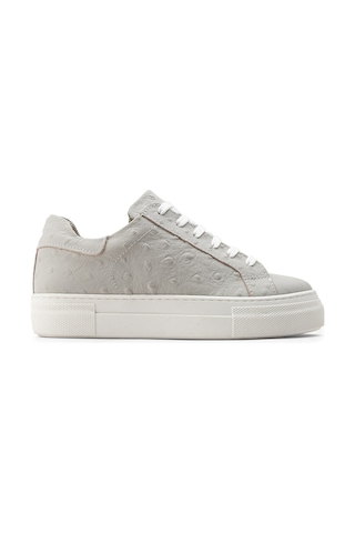 Deery Hakiki Nubuk Gri Puatiyeli Sneaker Kadın Ayakkabı - Z1681Zgrıc02 Gri