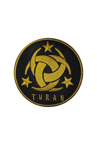 Üç Hilal Turan Nakış Işleme Arma Patch Peç 8,5×8,5 Cm Gri - Siyah Üç Hilal Turan Nakış Işleme Arma Patch Peç 8,5×8,5 Cm Gri - Siyah