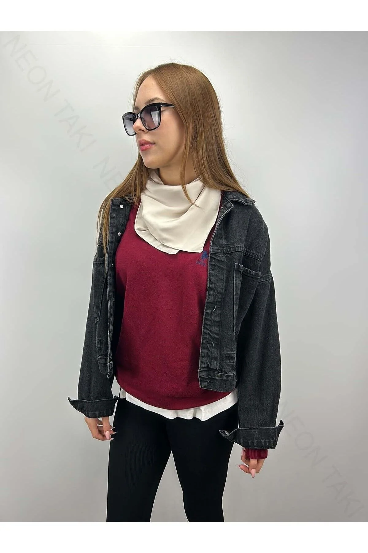 Bej Renk, Fular 7, 55cmx55cm Bej