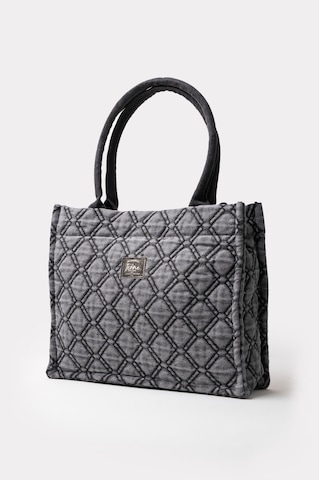 İcone Bag Kapitone Desenli Denim Kadın Çanta, Kot Kadın Çanta, El, Kol Ve Omuz Kadın Çantası Yıkamalı Kot Antrasit