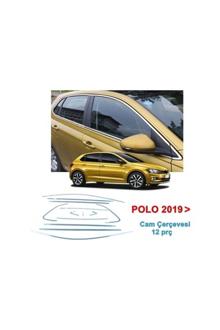 Vw Polo Cam Çerçevesi Nikelajı Komple Krom 2019 -2023 12 Parça Pa