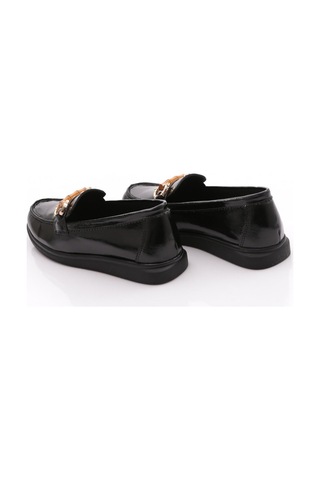 Dgn 7071-1 Kadin Loafer Ayakkabi Siyah Rugan