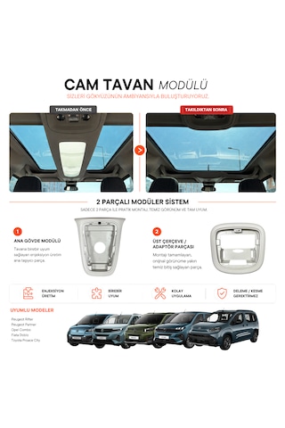 Psa Grubu Cam Tavan Aydınlatma Ara Parçası Set 001
