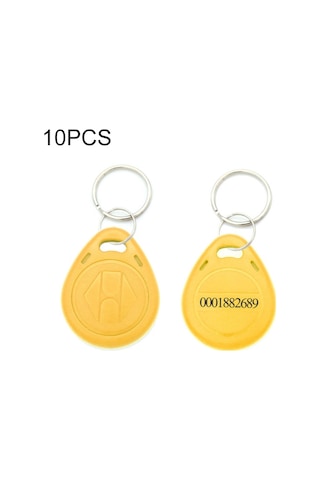 Sones 10 Adet 125khz Tk/em4100 Yakınlık Kimlik Kartı Çipli Anahtarlık Anahtarlık Turuncu