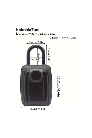 Fastbuy Challenger Anahtarsız Şifreli Kilit Kutusu, Toz Geçirmez Yağmura Dayanıklı, Gri Duvar Dekorasyonu, Modern Güvenlik Gri