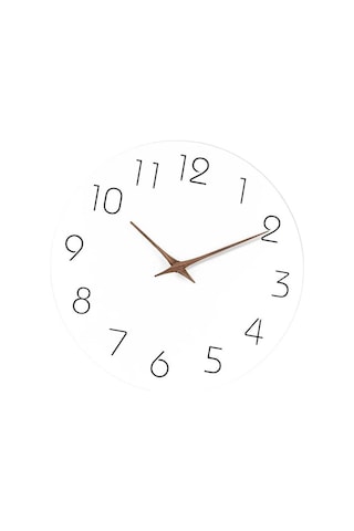 Homyl Arap Rakamları İle 12 Inç Duvara Asılan Saat Beyaz