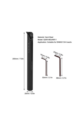 Samdoo S20r-mdunr11 Çelik Tornavida Ucu Tutucu, Dnmg1104 İçin Uygun, Çift Anahtar, Yüksek Dayanıklı, Verimli İşleme, Sert Çelik Malzeme