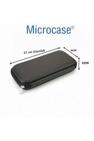 Dokunmatik Kalem Pencil Kalemlik Fırça Set Kulaklık Kablo Organizer Kılıfı 21x9cm Al5356 Siyah