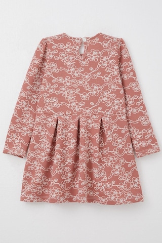 Breeze Kız Çocuk Uzun Kollu Elbise Çiçek Desenli 1.5-5 Yaş, Kiremit Kiremit