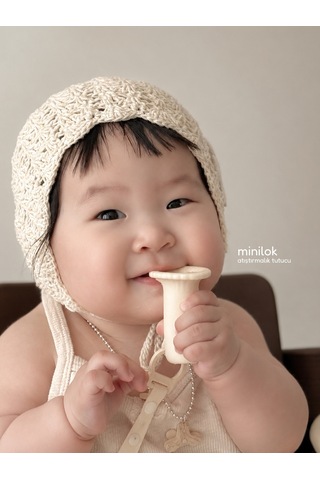 Tgm Baby Minilok Ultra Premium Silikon Rusk Tutucu Ve Emzik Askısı Krem