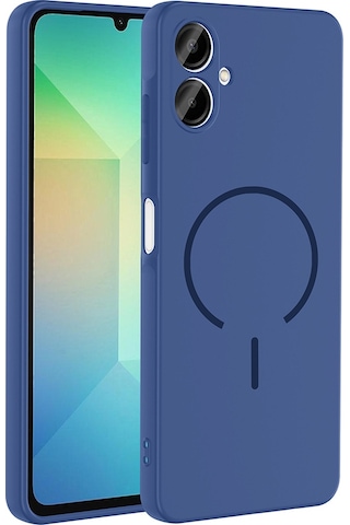 Galaxy A06 Kılıf M-safe Şarj Özellikli Zore Meta Kapak Lacivert