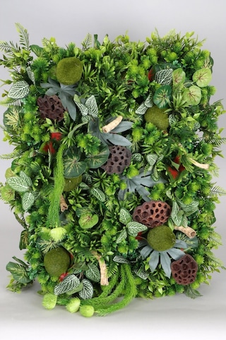 Yapay Çiçek Deposu Yapay Dikey Bitki Hazır Duvar Paneli 55 Cm X 55 Cm Model 5