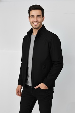 Erkek Büyük Beden Hakim Yaka Spor Mont 99547 Bbgl-st04878 Siyah