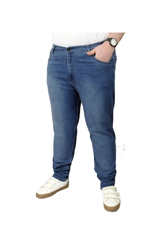 Mode Xl Büyük Beden Erkek Pantolon Kot 21920 Mavi Mavi