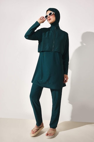 Defacto Regular Fıt 5li Koyu Yeşil Burkini Mayo G8897ax26smgn756 Yeşil-gn756