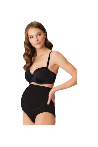 Kadın 2'li Pamuklu Likralı Hamile Lohusa Külot-siyah - Ten Siyah - Ten