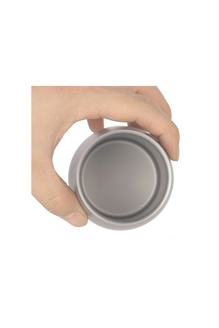 Mufunye Titanyum Çift Katlı Su Bardağı 120ml - 50g Hafif Tasarım Gümüş