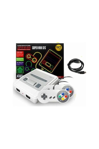 Retro 8 Bit Süper Mini Hdmi Girişli Oyun Konsolu 621 Oyunlu Atari