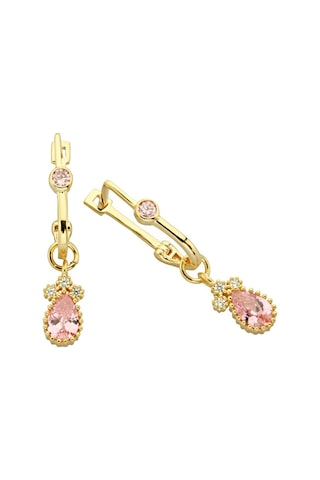 Damla Taşlı Sallantılı Altın Küpe Kp0011 N11.9160