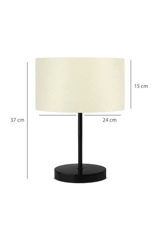 Homing Krem Kumaş Metal Gövdeli Abajur Ayd-2849 Krem