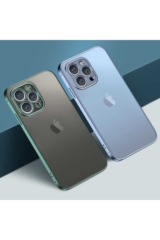 Apple Uyumlu iPhone 13 Kılıf Zore Mat Gbox Kapak Gold