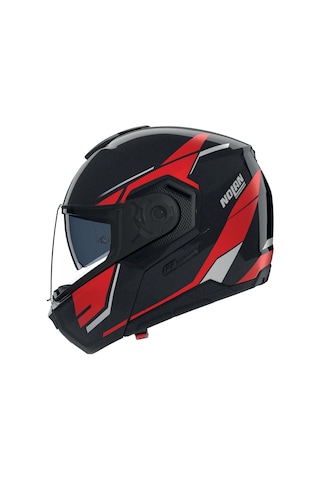 Nolan N90.3 Sincrono 350 Çeneden Açılır Kask Siyah Kırmızı