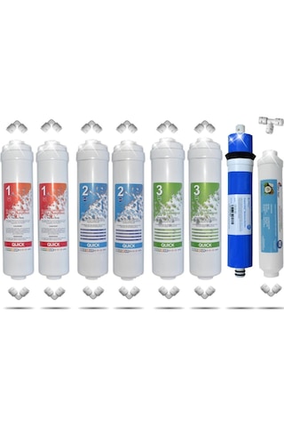 Kapalı Kasa 12'' Su Arıtma Filtresi Cihazı 80 Gpd King Membranlı Inline Yıllık Filtre Seti