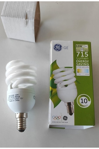 12w Tasarruflu Spiral Ampul - E14 İnce Duy Sarı Işık