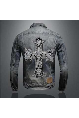 Dükkan Design Gotik İskelet Guns N Roses Patch/yama Renkli