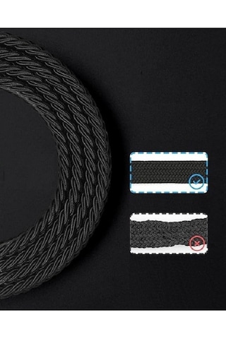 Elastik Örgü Kemer 3,5cm Siyah Lastik Kemer Unisex