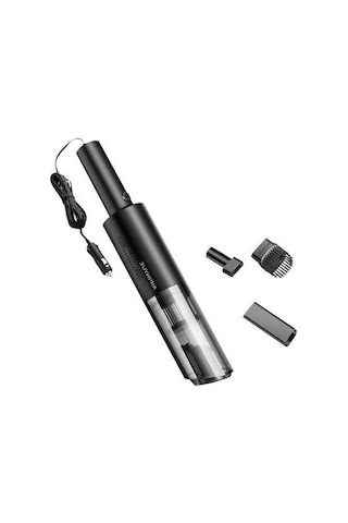 Bosphorusboutique02 120w Siyah 6000pa Mini El Fırçası Süpürge, Hepa Filtre, 2 Fırça, Araç/ev/ofis Temizliği, 12v/7.4v Siyah