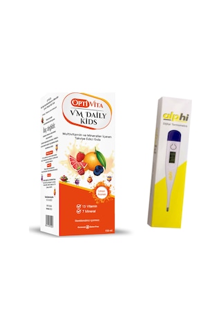 Optivita Vm Daily Kids Multivitamin 150 ML + Alphi Dijital Termometre