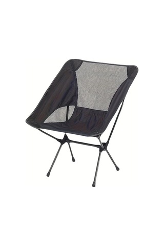 Dashanshop Siyah Ergonomik Alüminyum Katlanabilir Kamp Sandalyesi Hafif Tasinabilir Ag Arka Destek Yuruyus Plaj Piknik 99 79kg Kapasite Siyah