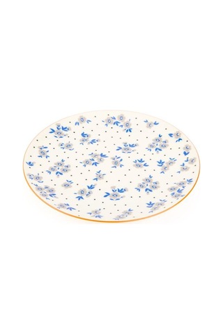 Tulu Porselen Robi Pasta Tabağı - Renkli - 19 Cm Renkli