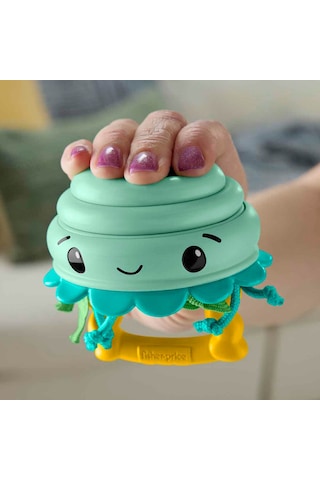 Fisher-price Jhb54 Deniz Dostları 2in1 Silikon Çıngırak - Jhb55 - Jhb56 - Jhb57 Yeşil