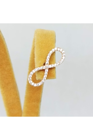 Firuze Gümüş Sonsuzluk Figürlü Gümüş Küpe F1600579