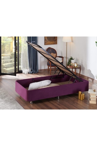Nironyatak Niron Violet Baza Ve Başlık Seti - 90X200 Cm Tek Kişilik Sandıklı