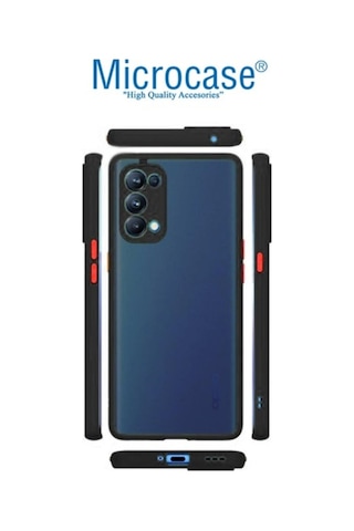 Microcase Oppo Reno 5 (5G) London Serisi Kilif - Buzlu Siyah 531902113