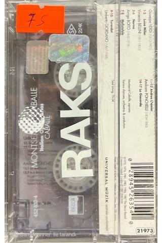 Plak Değildir Kaset Tir Montserrat Caballe Italian Opera Arias