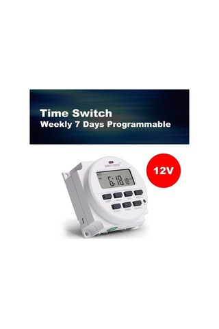 Pazly Zamanlayıcı Sınotımer Röle Programlanabilir Kontrolü Haftalık Gün Dijital Beyaz Anahtarı 7 12v - Pd