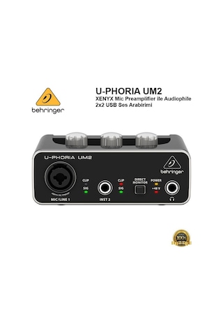 Behringer U-Phoria Um2 Usb Mikrofon Ses Kartı