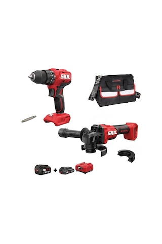 Skıl Kombo Set 2 3021CA 20V Max Darbeli Matkap Vidalama + 3923CA Avuç Taşlama + 3110AA 2.5AH Li + 2.4A Şarj Cihazı + 3137AA 4AH Li Batarya